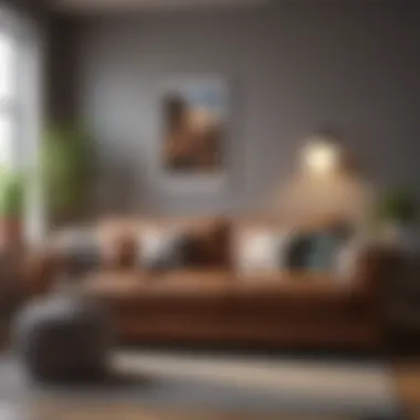 Cozy living room featuring a multifunctional couch bed