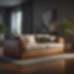 Elegant couch bed design showcasing modern aesthetics