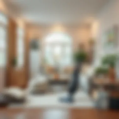 A clean living space free of dog fur, highlighting vacuum effectiveness.