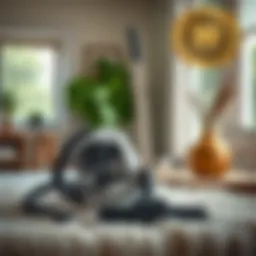 A powerful dog fur vacuum with specialized attachments for pet hair removal.