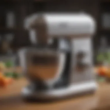 A user-friendly interface displayed on a food mixer