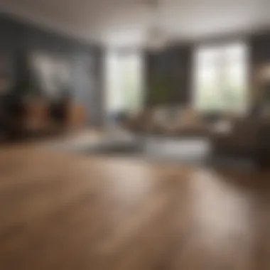 Luxurious Living Room with Wood Flooring A luxurious living room showcasing high-quality wood flooring