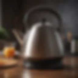 Classic retro kettle with polished finish