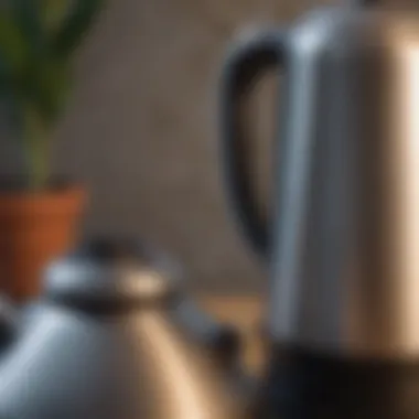 Design Detail: The Artistry of Retro Kettles Close-up of a retro kettle's intricate design elements