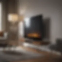 Elegant TV legs in a modern living room setting