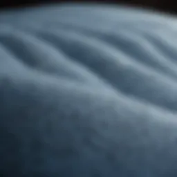 A close-up view of the Blue Burrito Mattress showcasing its unique texture and design.