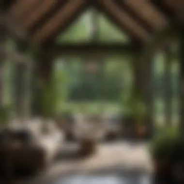 Harmonious Blend of Design and Nature Natural elements beautifully integrated into the summer house design