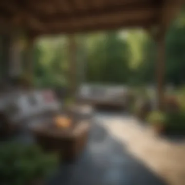 Inviting Outdoor Sanctuary A serene outdoor living space perfect for summer relaxation
