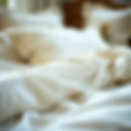 Luxurious bed linen showcasing high thread count.