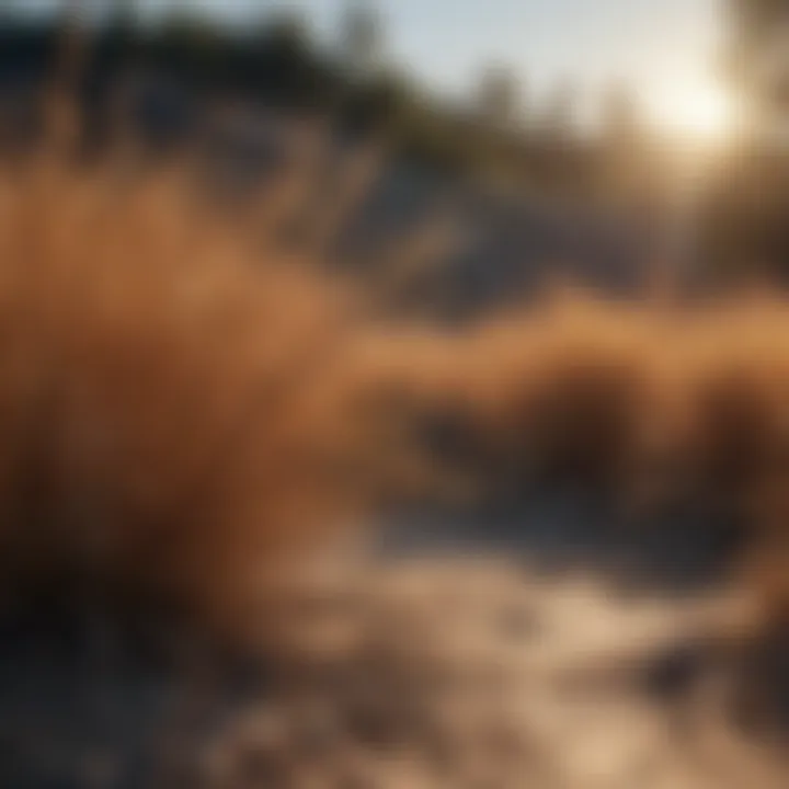 Illustration of dry grass being used in fire management techniques