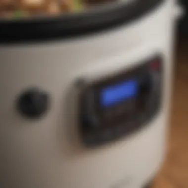 Close-up of the control panel on the KitchenAid Crock Pot