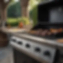 High-end gas grill showcasing versatile features