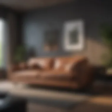 Modern Living Room with Sofa Bed Sofa bed in a modern living room setting with optimal space utilization