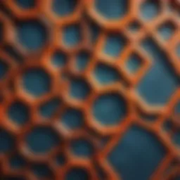 A vibrant geometric wallpaper pattern showcasing bold colors and shapes