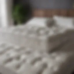 A diverse selection of mattress types displayed in a showroom