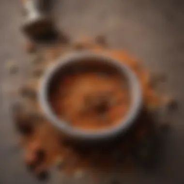 Close-up of freshly ground spices from the Nutribullet grinder