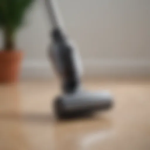 Compact cordless vacuum showcasing its sleek design