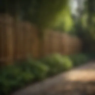 A rustic garden fence made of bamboo enhancing natural aesthetics