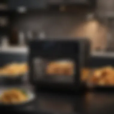 Culinary Versatility on Display A variety of dishes prepared using the Wolf countertop oven air fryer demonstrating its versatility.