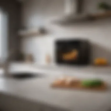 Seamless Kitchen Integration Stylish kitchen setting featuring the Wolf countertop oven air fryer integrated into the decor.