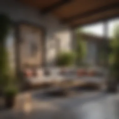 Stylish Outdoor Patio Setup Stylish outdoor patio setup with modern furniture