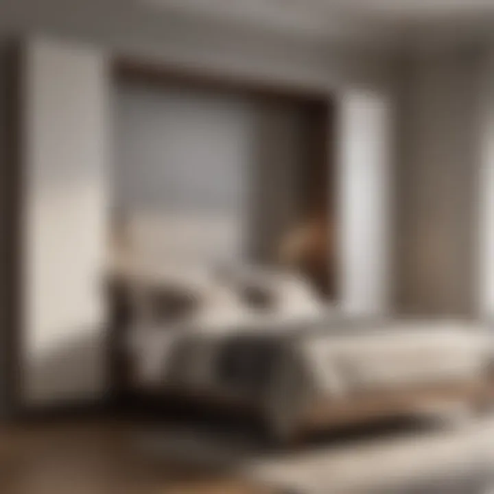 Murphy bed folded and unfolded showcasing functionality