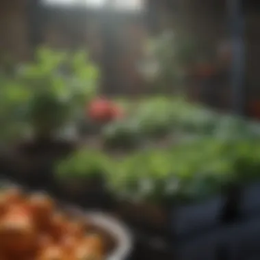 Vibrant Vegetables Thriving in Containers Vibrant vegetables thriving in containers