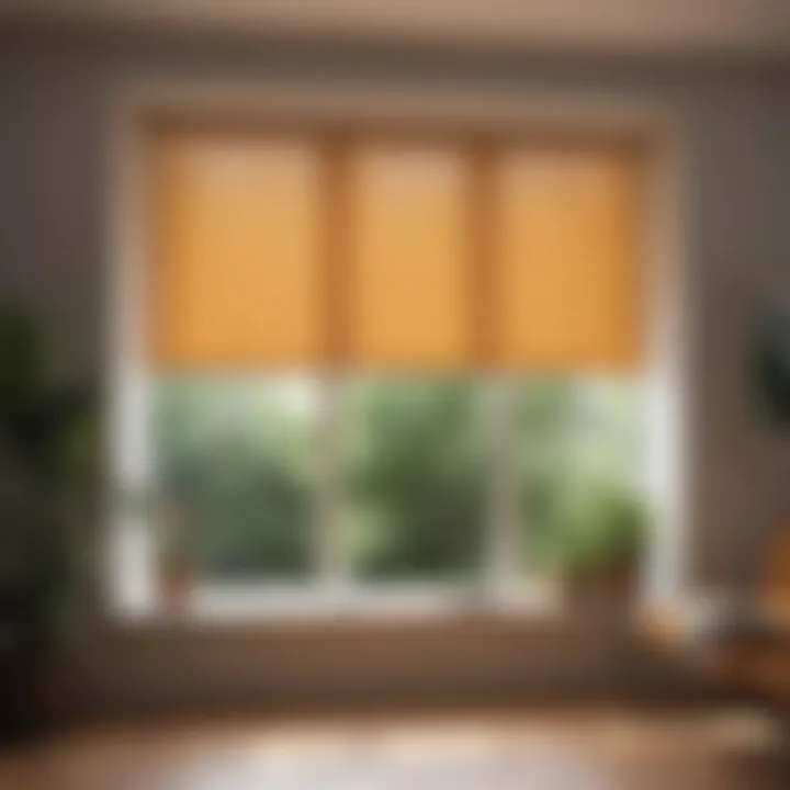 Stylish window sun shades complementing interior decor
