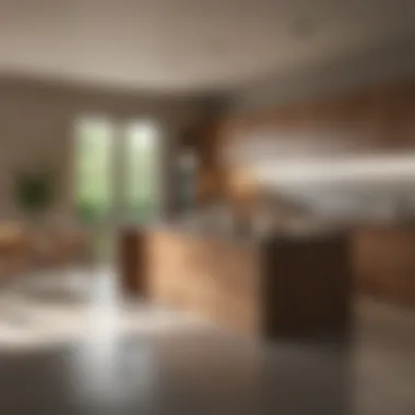 Modern Kitchen with Wood Cabinets A well-designed kitchen featuring wood cabinets in a modern setting