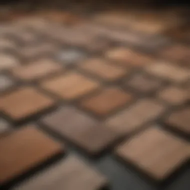 Diverse Wood Samples for Cabinetry Various types of wood samples used for kitchen cabinets