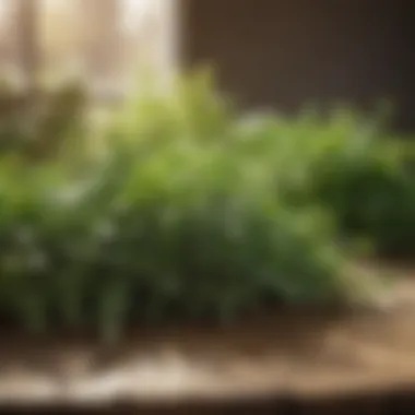 Close-up of freshly harvested herbs