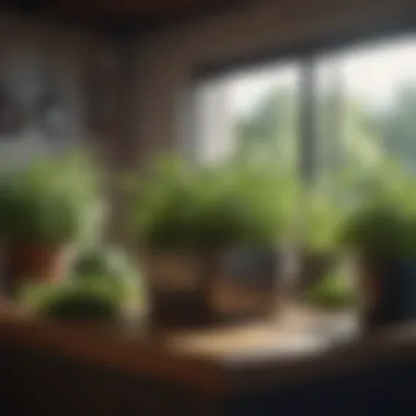 Indoor Herb Garden Indoor herb garden with vibrant greenery