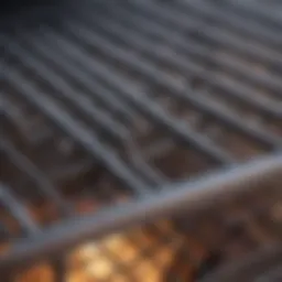 A close-up of a clean BBQ grill rack showcasing its shine
