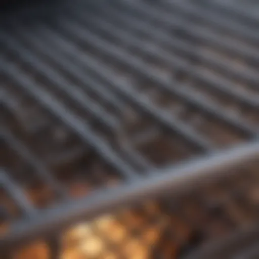 A close-up of a clean BBQ grill rack showcasing its shine