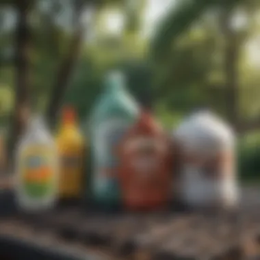 Eco-Friendly Cleaning Supplies for BBQ Racks A variety of eco-friendly cleaning supplies arranged neatly
