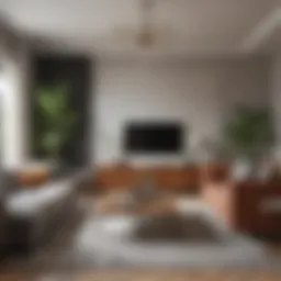 A beautifully arranged living room showcasing harmonious color schemes