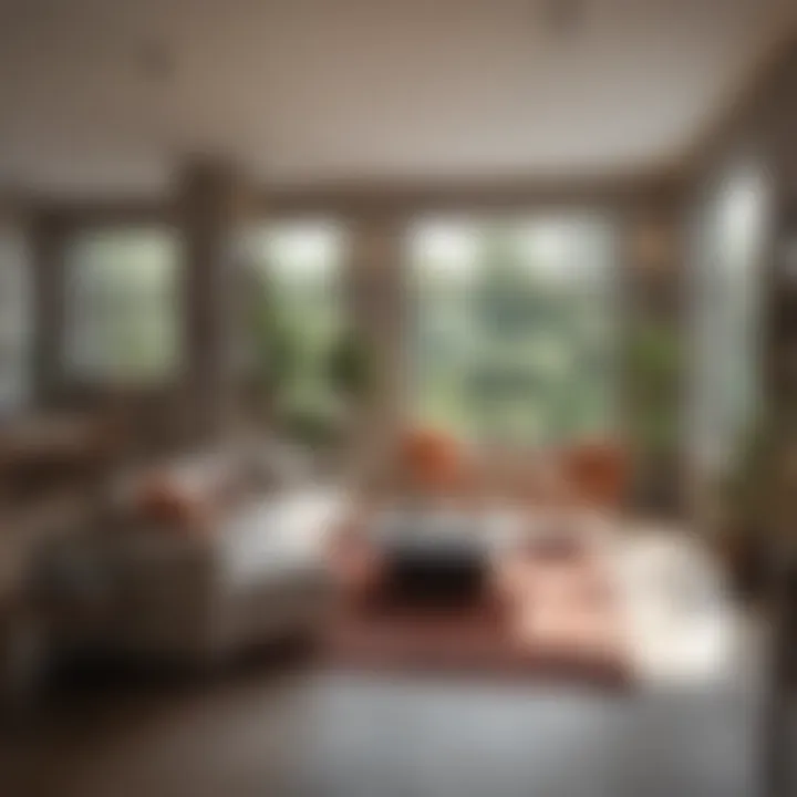 An open living area with strategic spatial arrangement