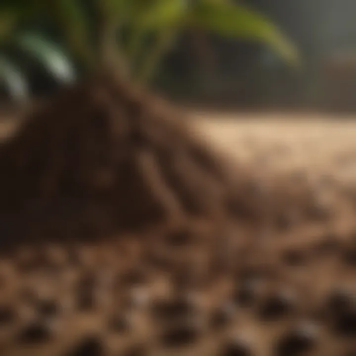 Healthy soil ready for planting mango seeds