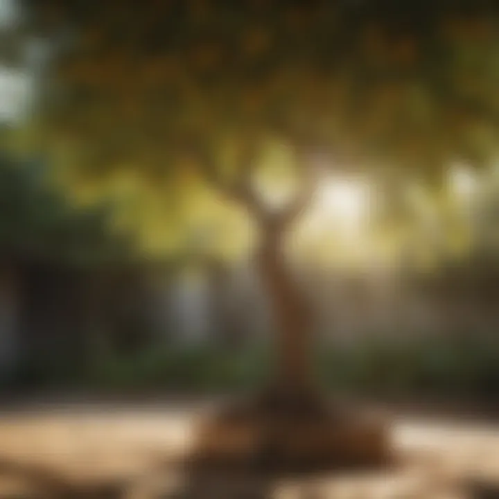 Vibrant mango tree flourishing in sunlight
