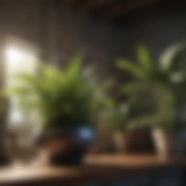Indoor plants improving air quality