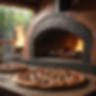 Enjoying Authentic Wood-Fired Pizza Authentic wood-fired pizza served from an oven