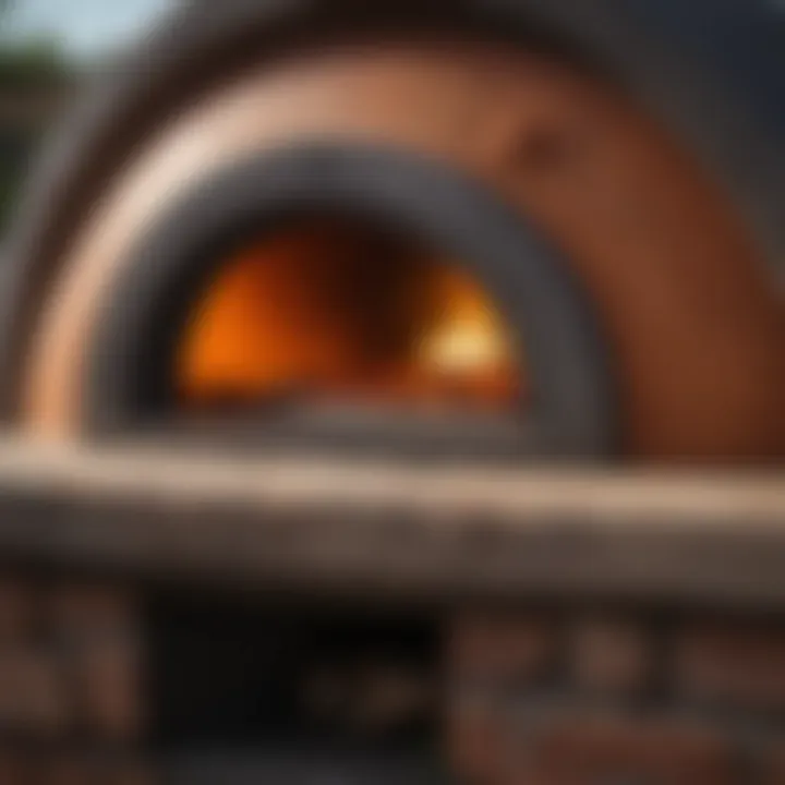 Finishing touches on a pizza oven