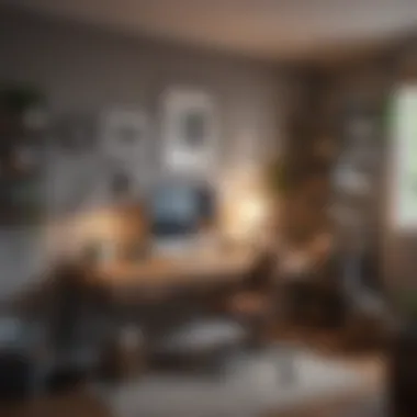 Create a Functional Home Office on a Budget A home office setup demonstrating a functional workspace.
