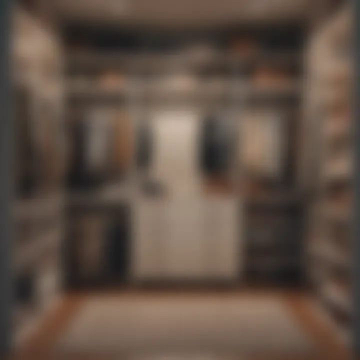 An organized closet showcasing decluttered items.