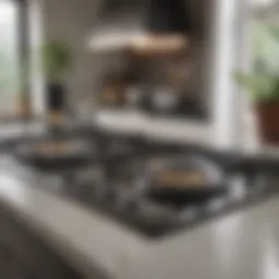 A pristine stovetop showcasing its clean surface and shine.