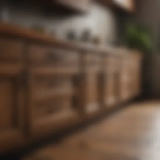 Before and after restoration of wood cabinets