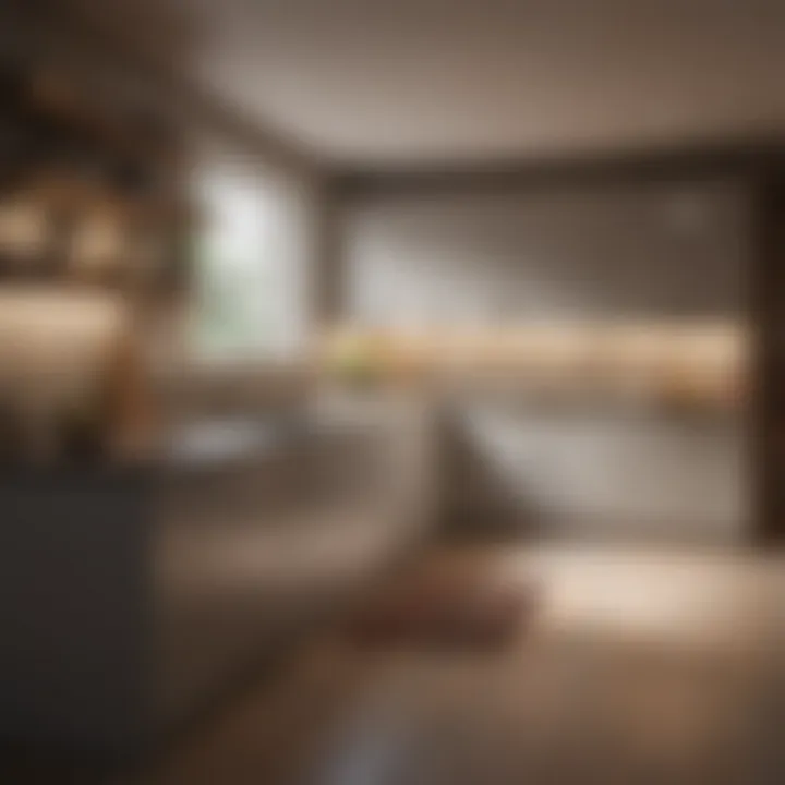 Stylish kitchen with under-cabinet lighting