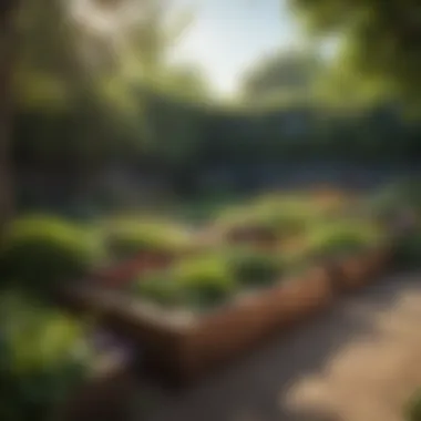 Aesthetic appeal of a garden with raised beds and landscape fabric