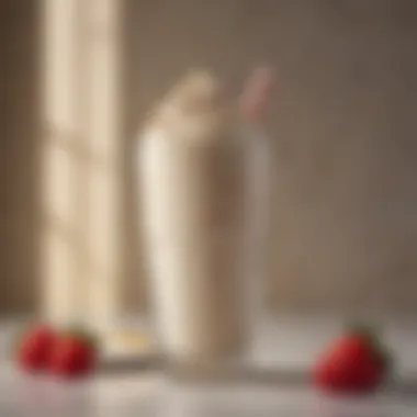 The Creamy Texture of a Perfect Milkshake Smooth, creamy texture of a milkshake in a glass