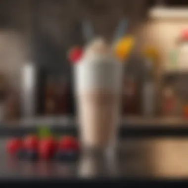 Garnished milkshakes showcasing different toppings